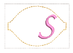 Initial half Bow Loops | Digital Embroidery File