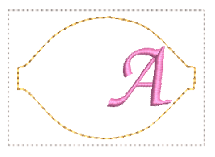 Initial half Bow Loops | Digital Embroidery File