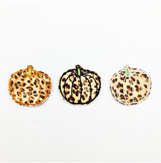 Leopard Pumpkin Felties / Strip of 3