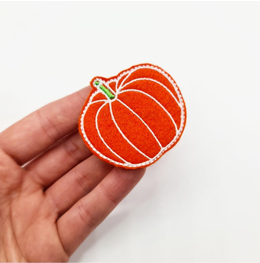 Orange Pumpkin Feltie / Strip of 3