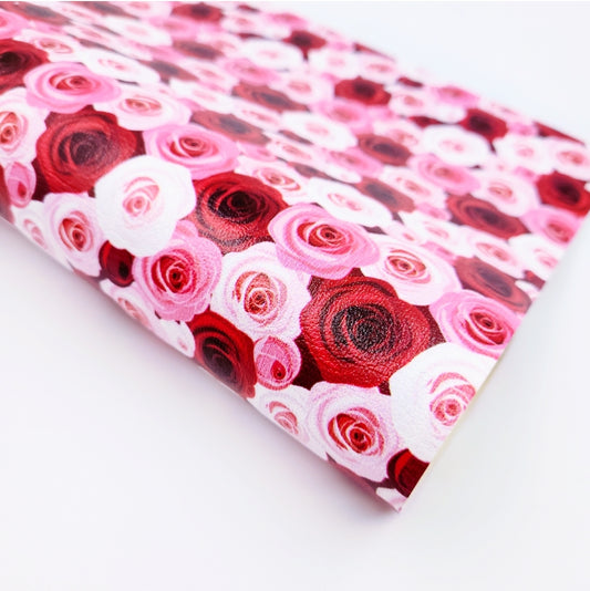 Red & Pink Roses Artisan Leatherette