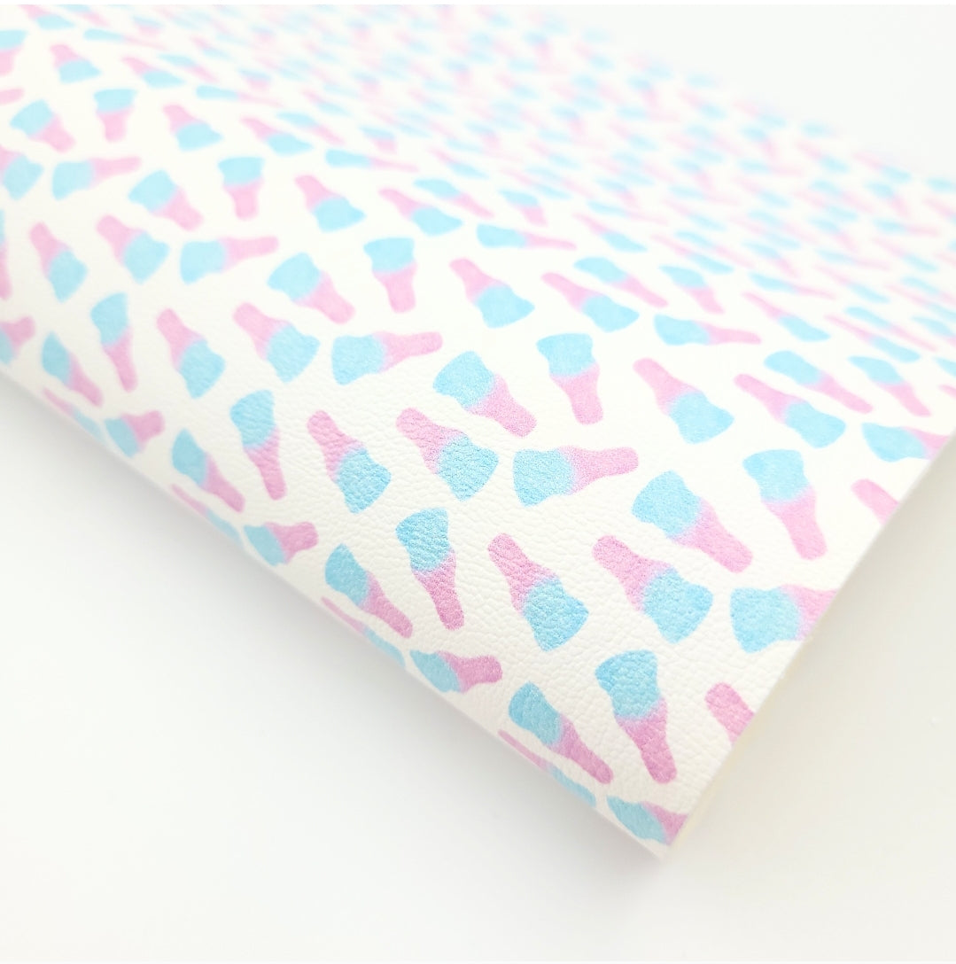 Pink & Blue Fizzies Artisan Leatherette