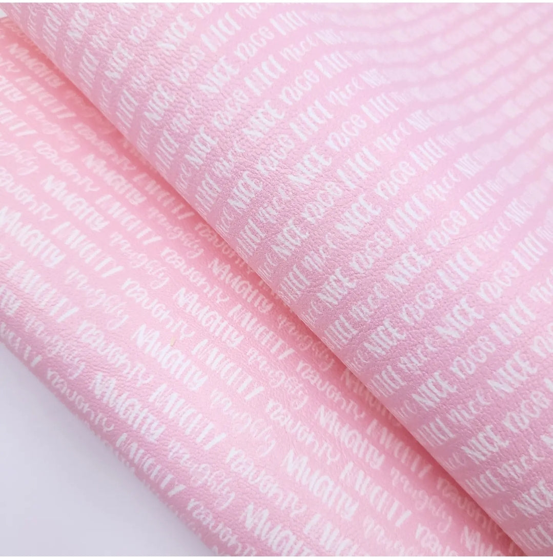 Naughty or Nice? Pink Artisan Leatherette