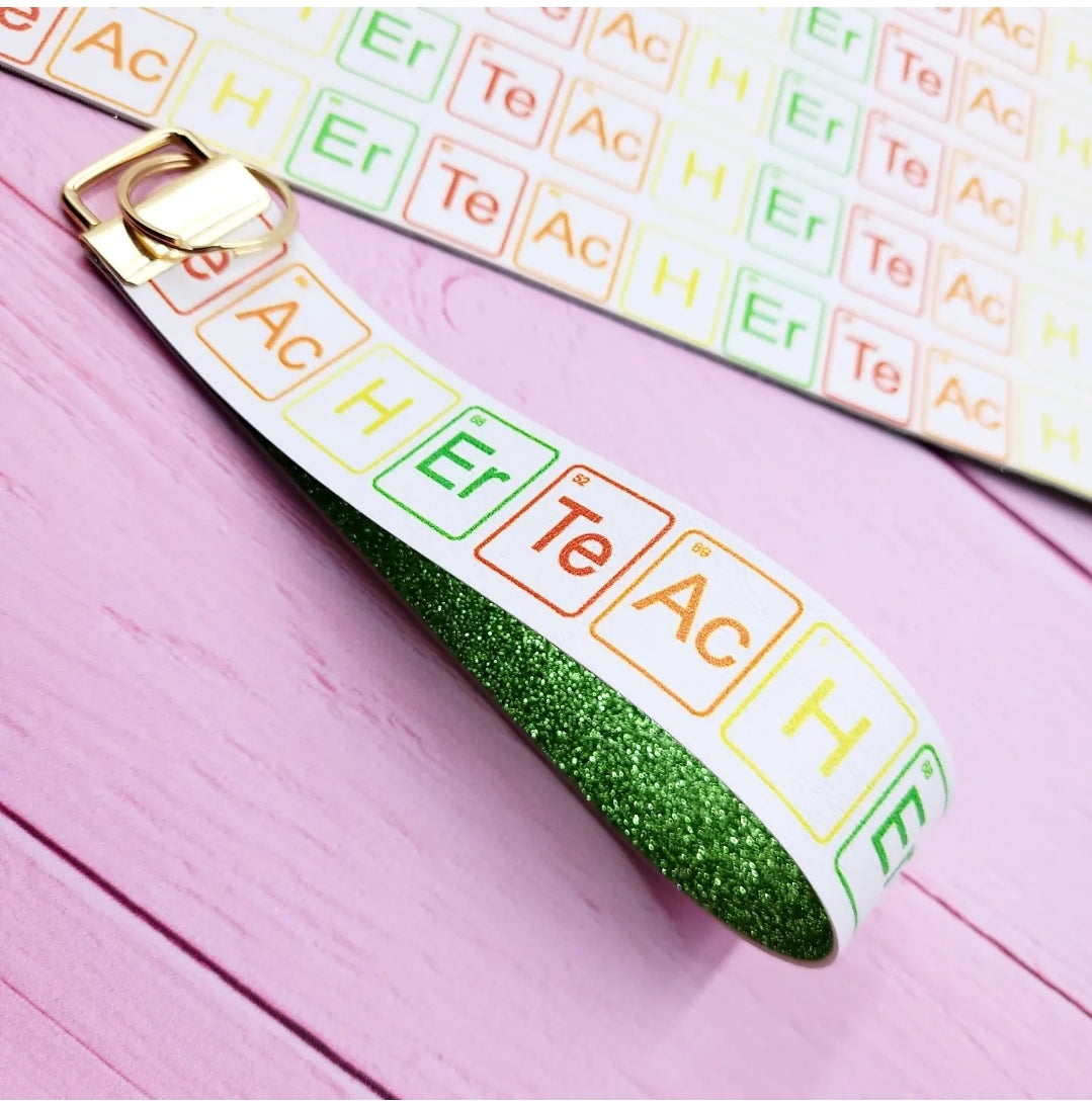 Teacher Periodic Table Wristlet Leatherette Fabric