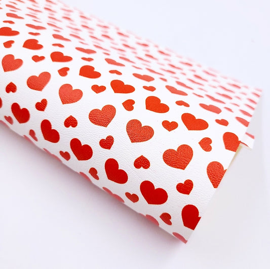 Red Hearts Artisan Leatherette