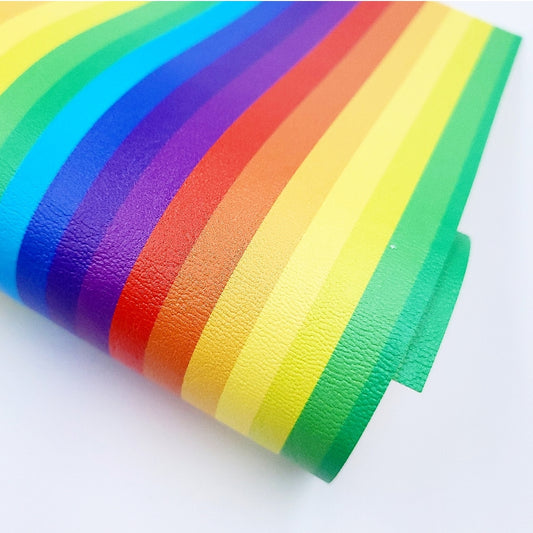 Real Rainbow Stripe Artisan Leatherette