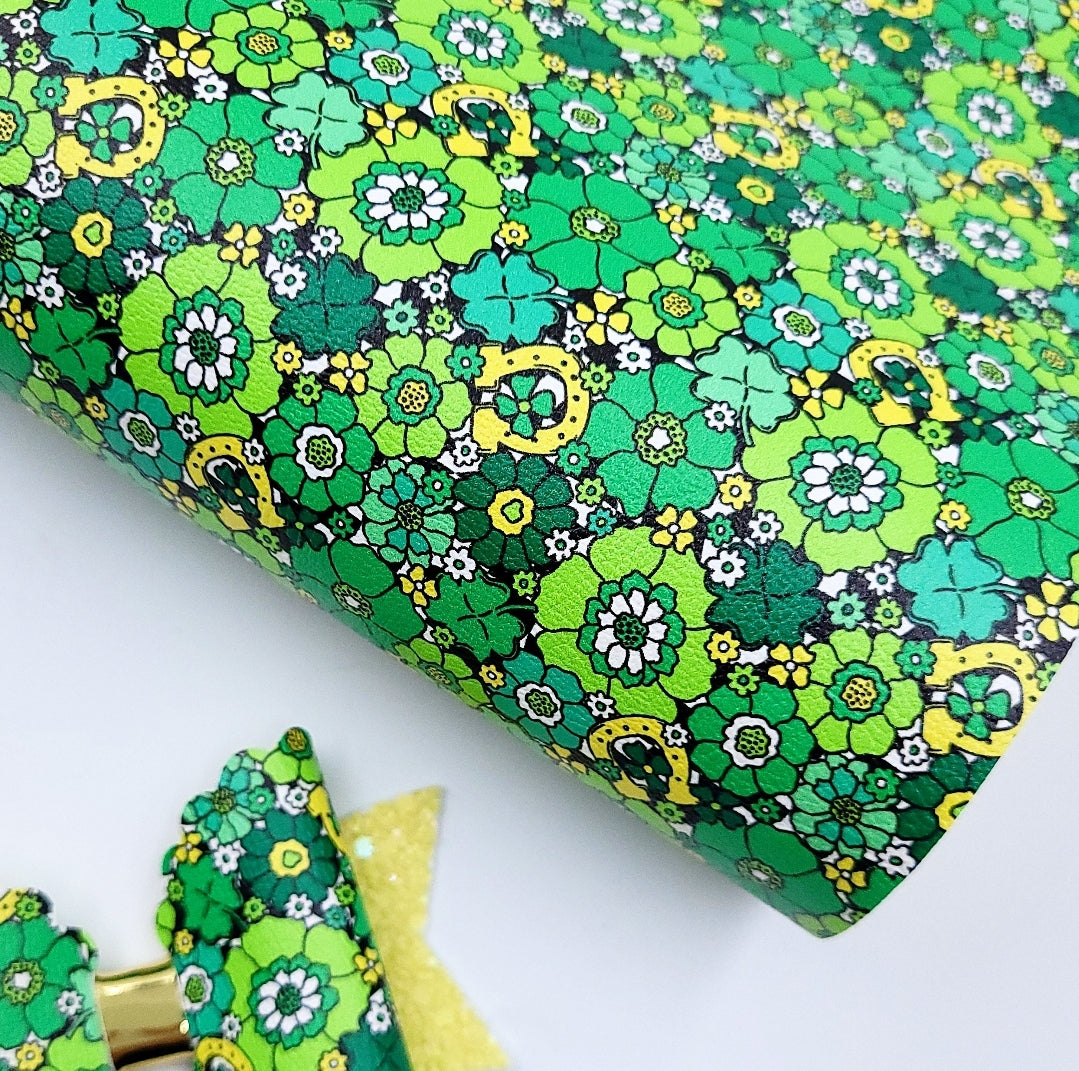 St Patrick's Day Floral Artisan Leatherette