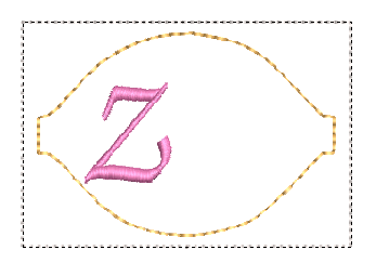 Initial half Bow Loops | Digital Embroidery File