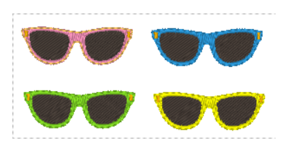 Sunglasses feltie in 3 Sizes| Digital Embroidery File