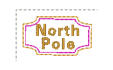 The North Pole Train Hair Bow Tails| Digital Embroidery File