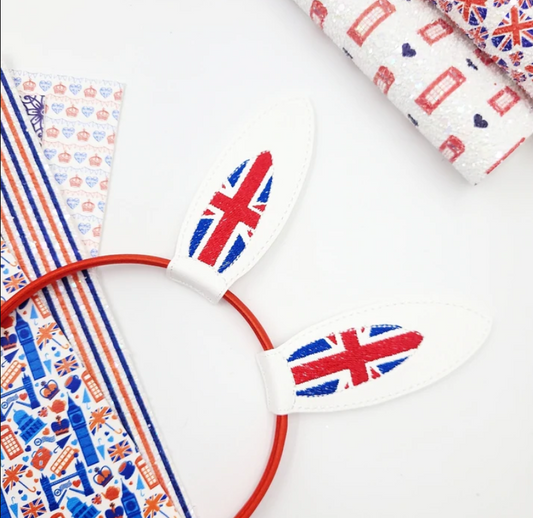 UK Flag Bunny Ear Slider | Digital Embroidery File