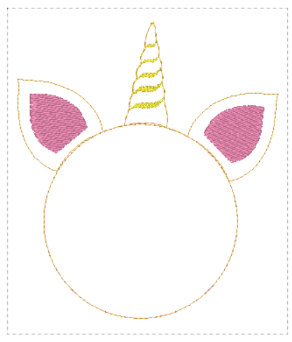 Unicorn Birthday Badge | Digital Embroidery File