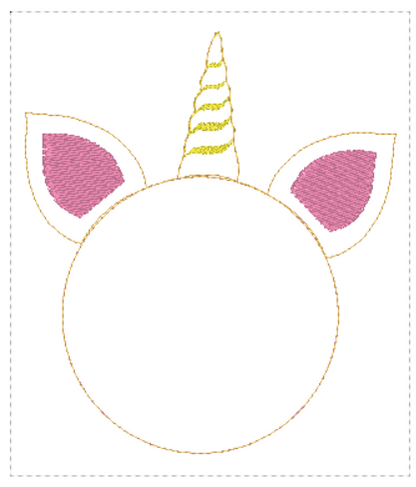 Unicorn Birthday Badge | Digital Embroidery File