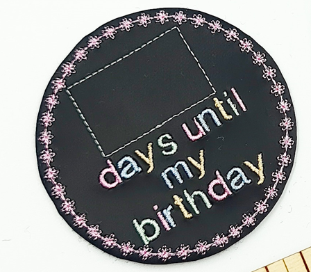 Unicorn Birthday ‘Chalk it’ wall Hanger | Digital Embroidery File
