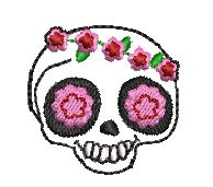 Candy Skull Feltie | 3 Designs! | Digital Embroidery File