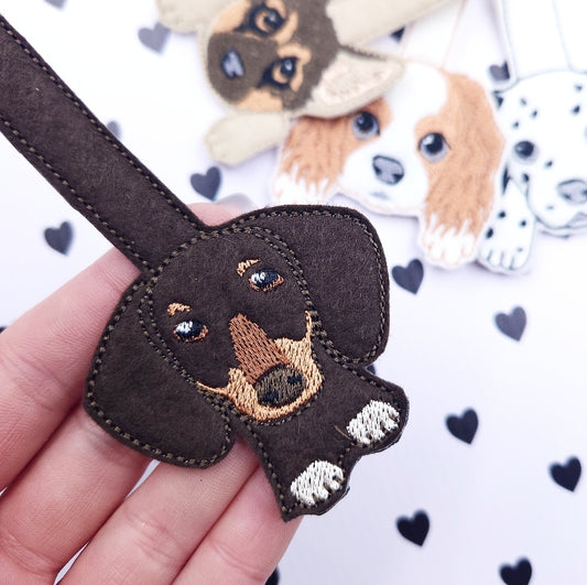 Dachshund Dog Keyring| Digital Embroidery File