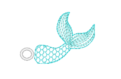 Mermaid shoe or jewellery charms  | Digital Embroidery File