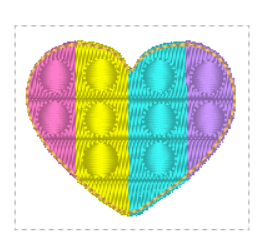 Poppit Heart Feltie  | Digital Embroidery File