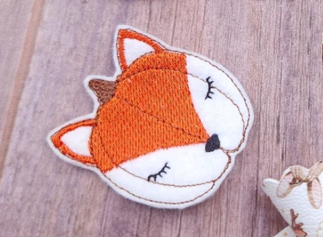 Pumpkin Animal Fox Feltie - in 2 sizes | Digital Embroidery File