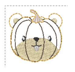 Pumpkin Animal Beaver Feltie - in 2 sizes | Digital Embroidery File