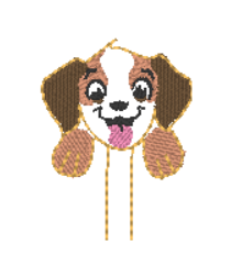 Puppy Hair Bow Peekaboo | Digital Embroidery File