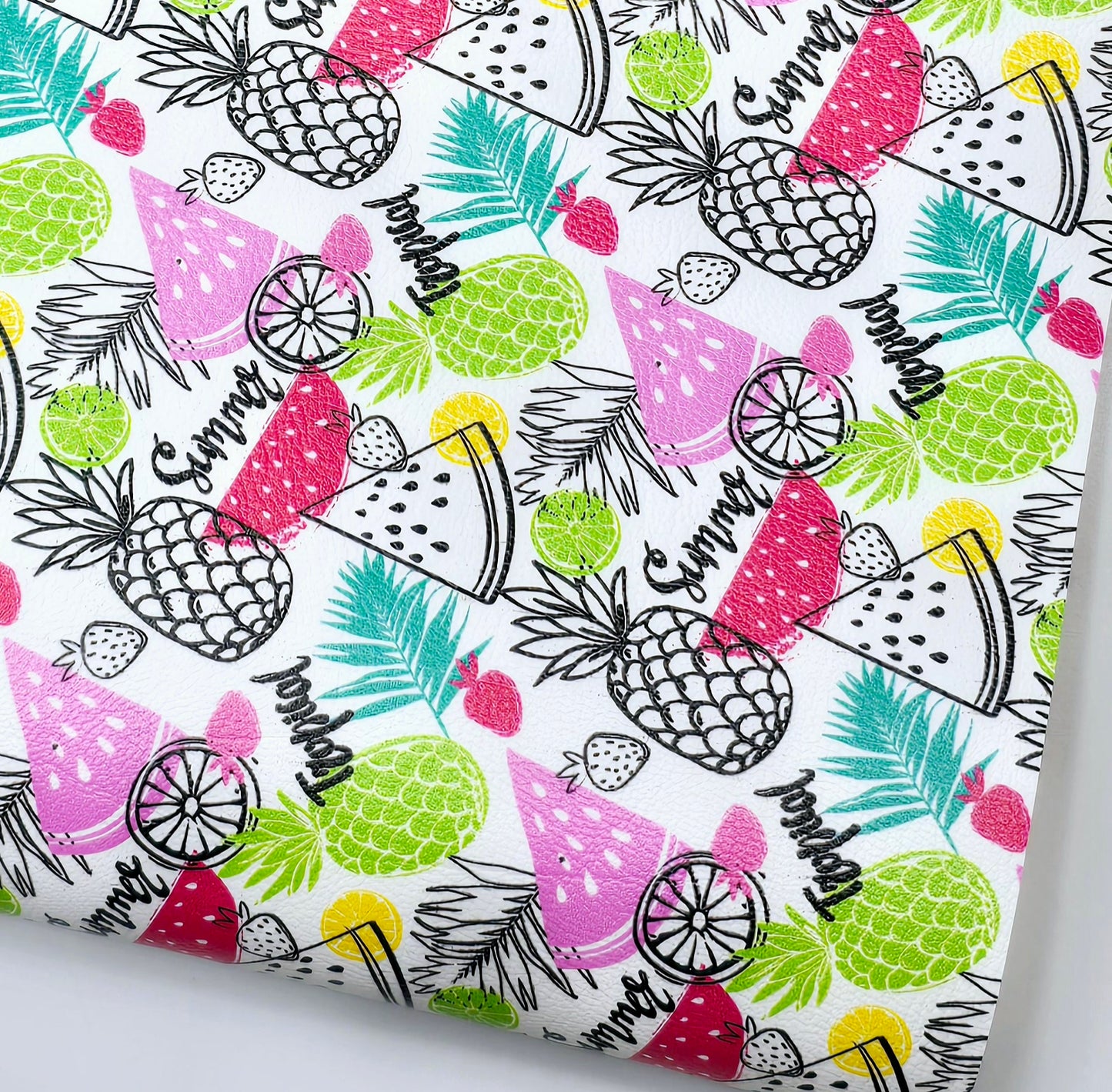 Tropical Summer Fruit Artisan Leatherette