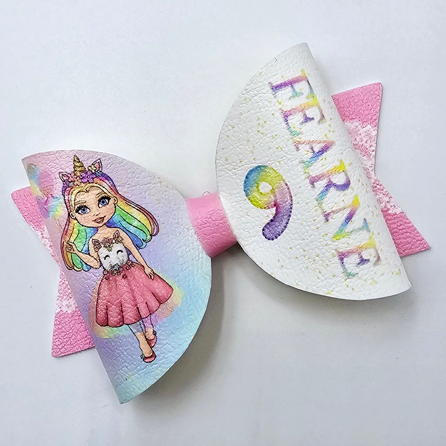 Birthday Unicorn Girl Bow Loops