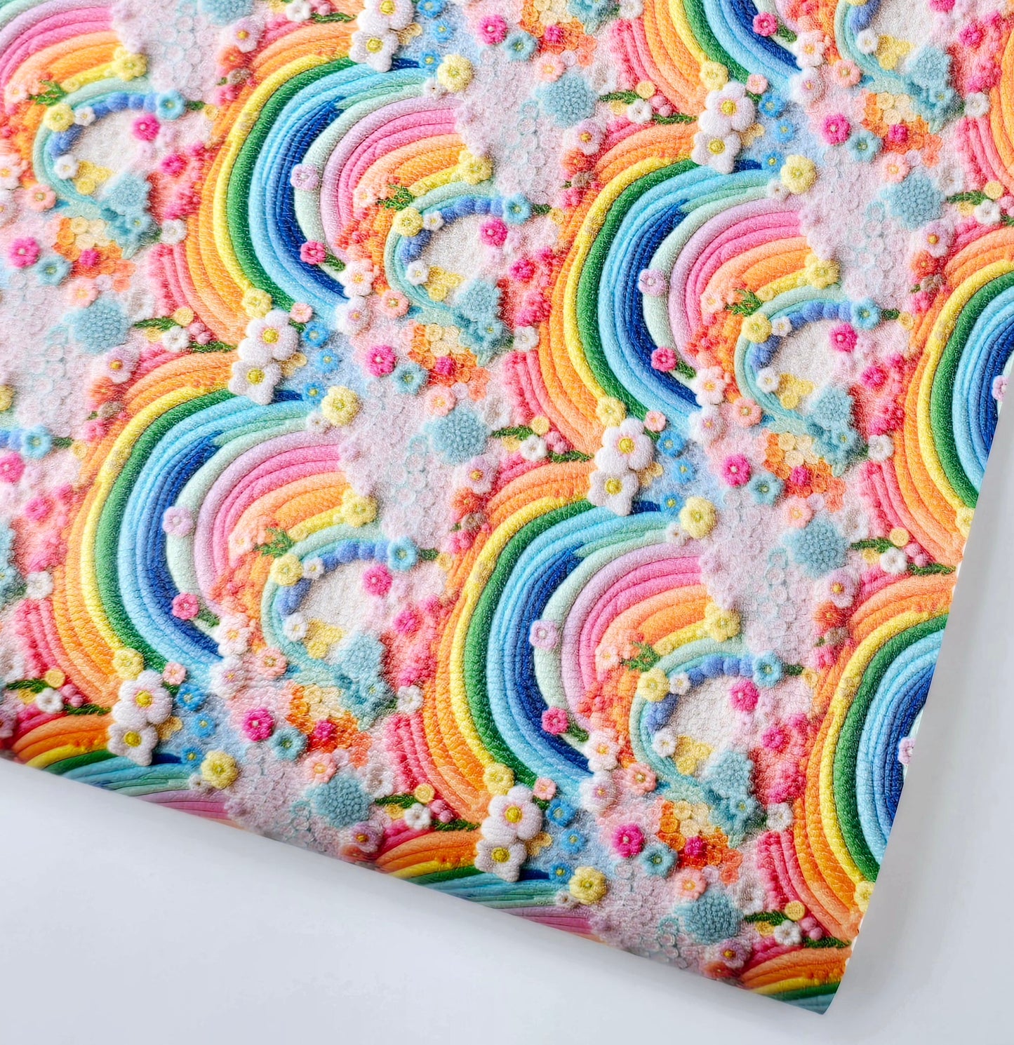 Rainbows & Mini Florals Artisan Leatherette