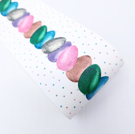 Easter Eggs Leatherette Fabric Roll
