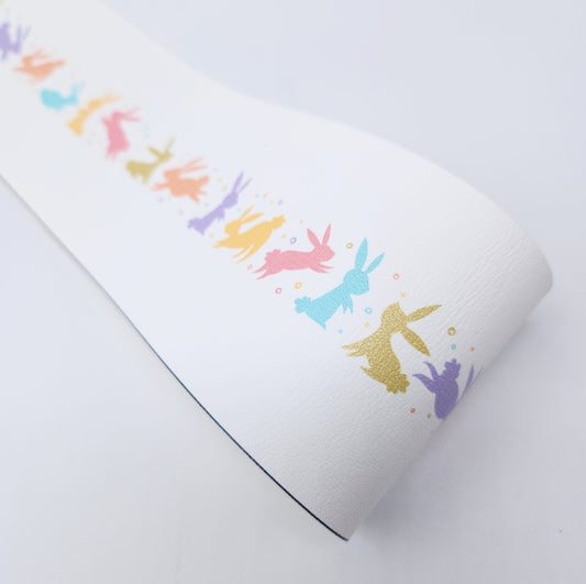 Bunny Friends Leatherette Fabric Roll