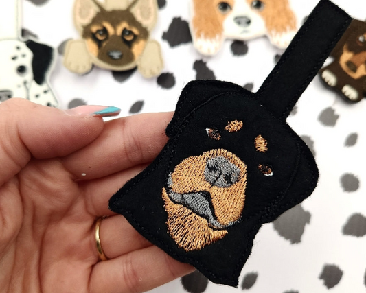 Rottweiler Dog Keyring | Digital Embroidery File