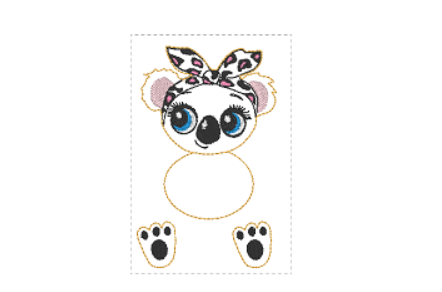 Sassy Koala Fur Baby | Digital Embroidery File