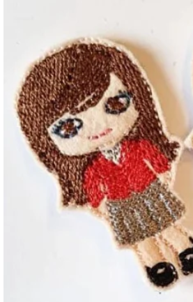 Schoolgirl feltie | Digital Embroidery File