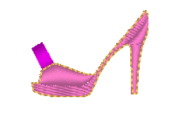 Stiletto Tassel Shoe Feltie | Digital Embroidery File
