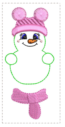 Snowgirl and Snowboy Fur Baby | Digital Embroidery File