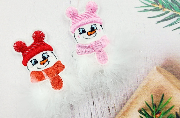 Snowgirl and Snowboy Fur Baby | Digital Embroidery File