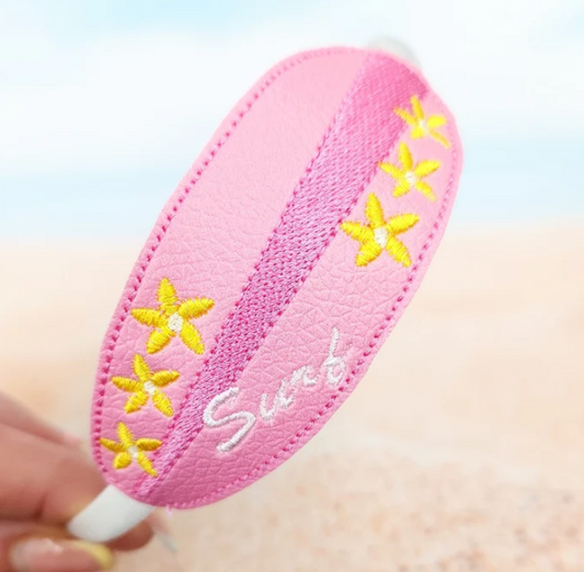 Surfboard Headband Slider | Digital Embroidery File