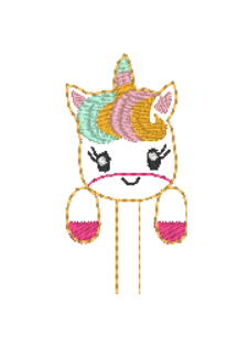 Unicorn Hair Bow Peekaboo | Digital Embroidery File