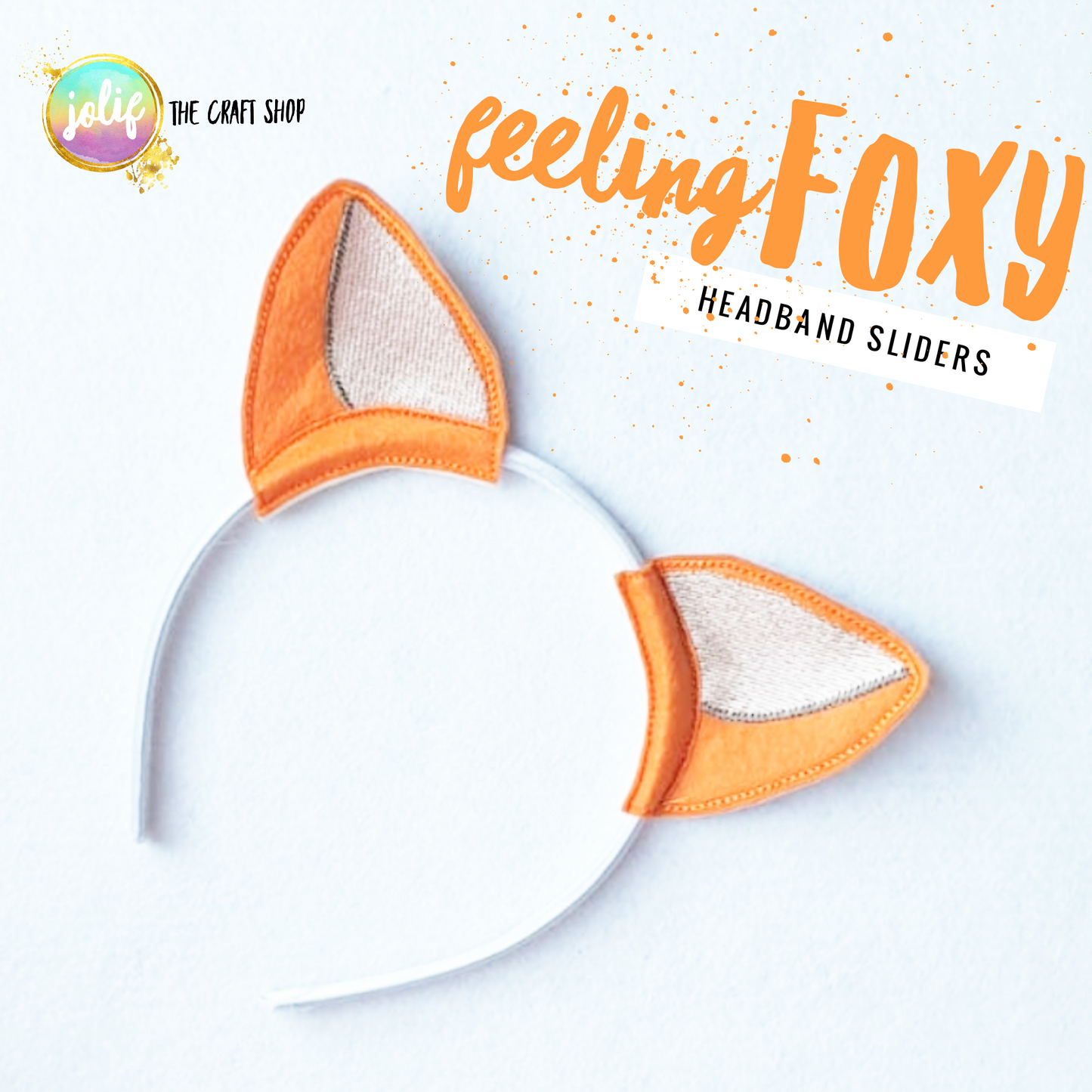 Feeling Foxy Ear Embroidered Sliders